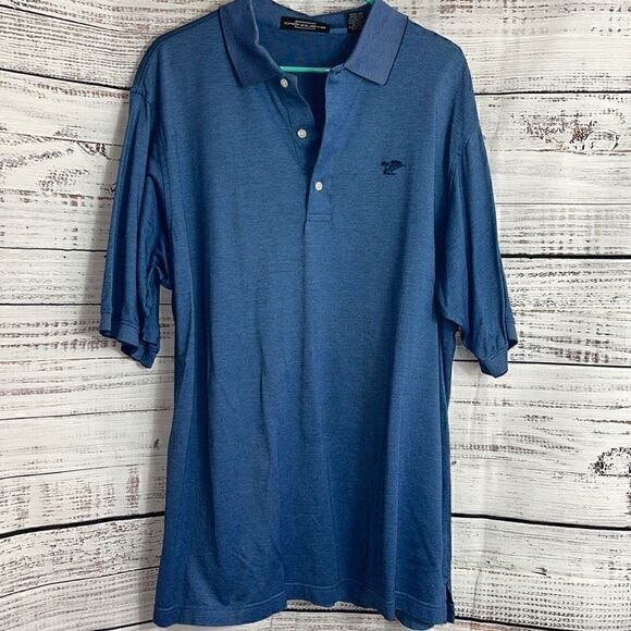 Carnoustie Polo Mens size XL short sleeve shirt golf Blue Cotton performance - Picture 2 of 6